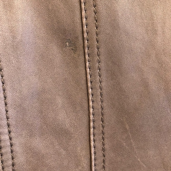 Michael Kors Genuine Leather Brown Moto Jacket xs - Picture 3 of 14